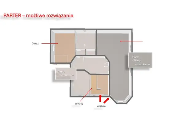 Nowy Sącz, Nowy Sącz, budynek z dużym parkingiem