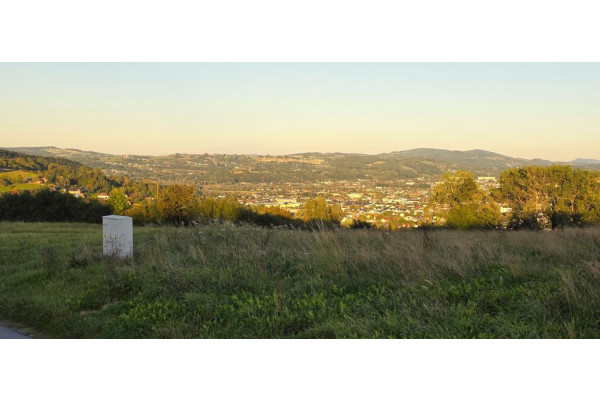 Nowy Sącz, działka z panoramą przed Nowym Sączem