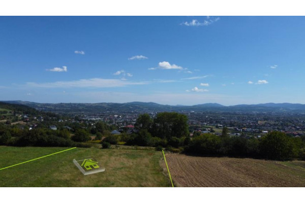 Nowy Sącz, działka z panoramą przed Nowym Sączem