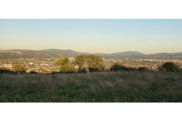 Nowy Sącz, działka z panoramą przed Nowym Sączem