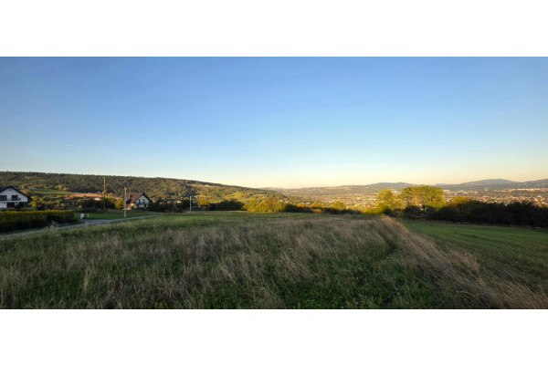 Nowy Sącz, działka z panoramą przed Nowym Sączem