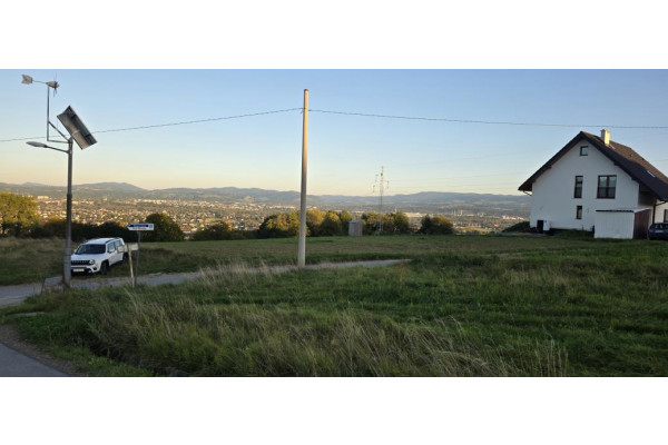 Nowy Sącz, działka z panoramą przed Nowym Sączem