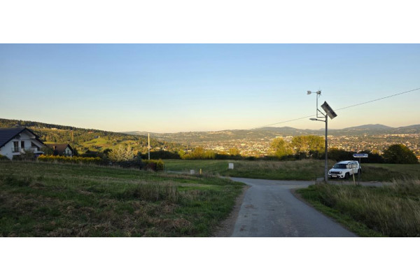 Nowy Sącz, działka z panoramą przed Nowym Sączem